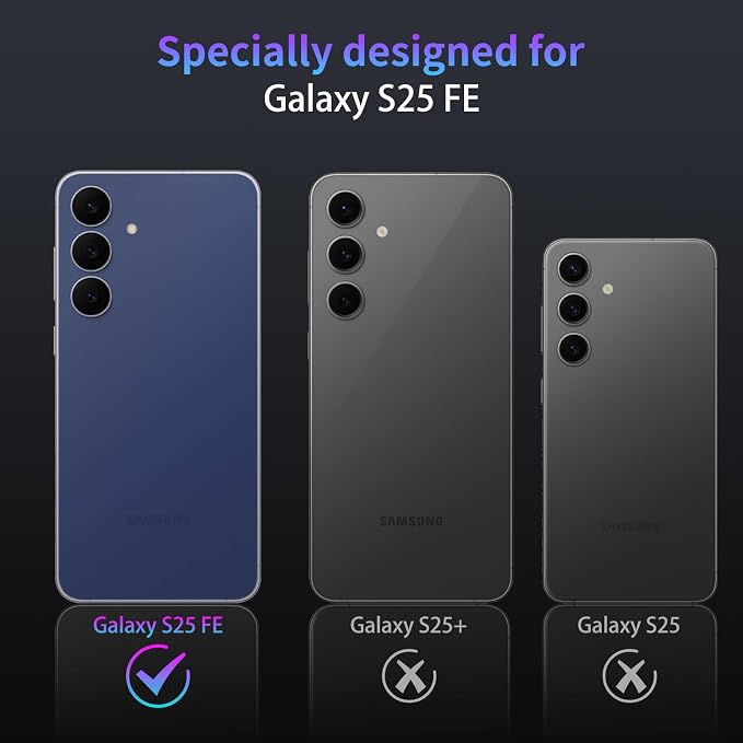 Camera Lens Protector for Samsung Galaxy S25 FE,1 Pack | Tempered Metal Glass Camera Cover, HD Clear Anti-Scratch Lens Screen Protector Film,Case Friendly,Colorful Titanium - Image 2