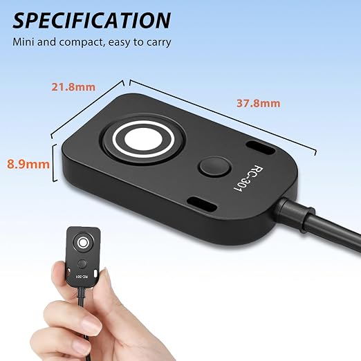 Remote Control for Sony Camera RC301-Type c USB a7m5/A7CII/A7CR/A7R6 Shutter Release Cable Camera A6700/ZV-E1/ZV-E10 II 150cm/59in Small Button for Wired Shooting Accessories(RC301 TPC A7C2 A6700) - Image 5