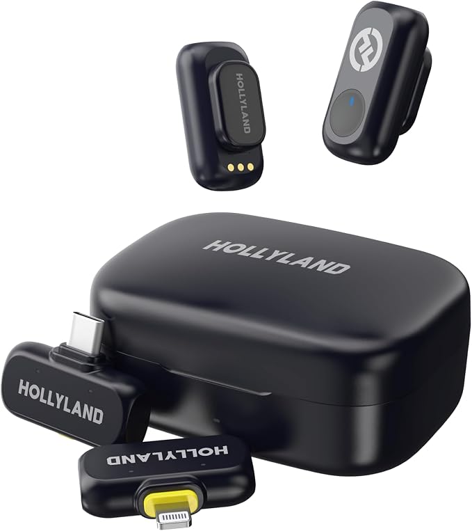 Hollyland Lark A1 Wireless Mini Microphone for iPhone 14/13/12 (2TX + Lightning RX) 48kHz/24-bit, 3-Level Intelligent Noise Cancel, Magnetic Microphone for YouTube, Podcast, Vlogging (Black) - Image 4