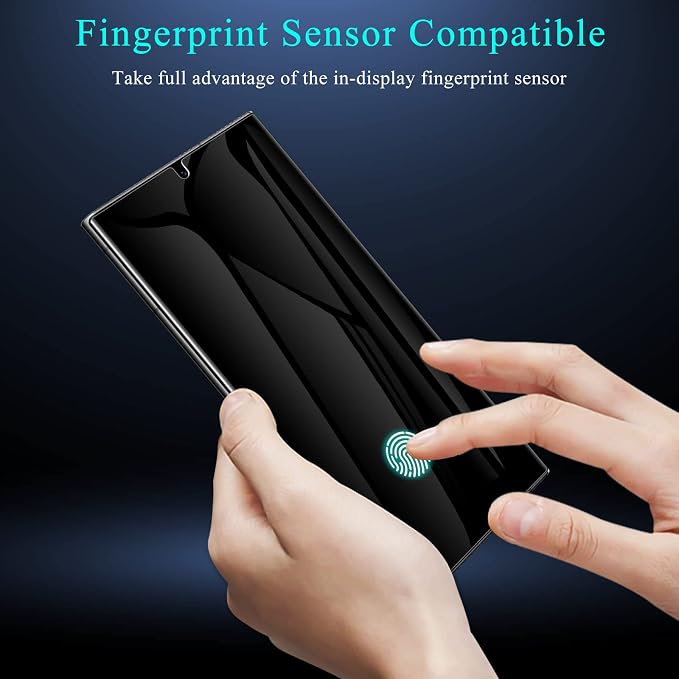 LYWHL [2+2 Pack for Samsung Galaxy S23 Ultra Privacy Screen Protector [Not Glass], Anti-Spy Flexible Film Compatible Fingerprint + Camera Lens Glass Protector for Galaxy S23 Ultra 6.8” - Image 3