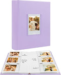 Veicevol 180 Pockets Photo Album for Fujifilm Instax Mini Camera, Purple | Photo Album with Writing Space for Polaroid, Leather Cover, Secure Storage, Capture Every Story, Collect Precious Moments by VEICEVOL