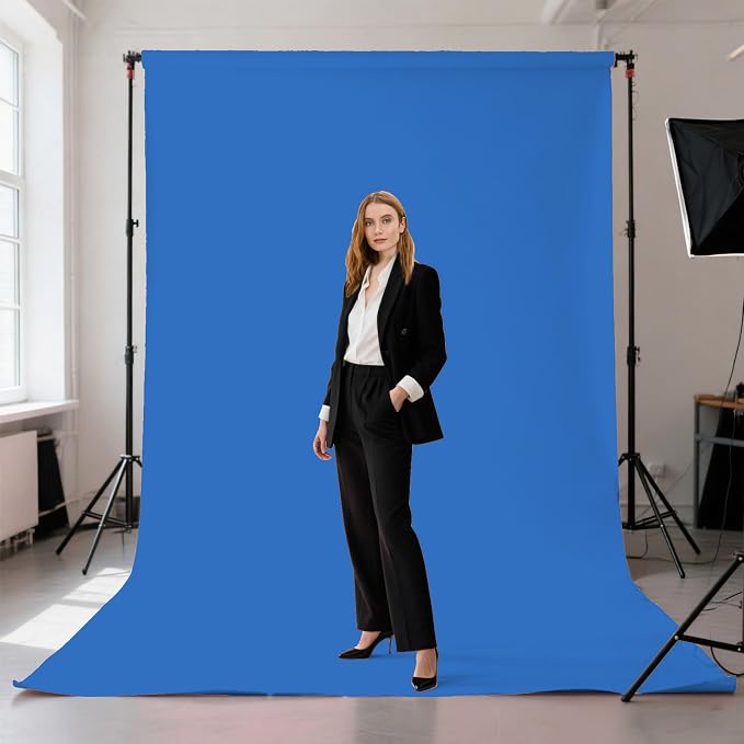 Royal Blue Photography Backdrop for Photoshoot, Fabric 10x20ft | Polyester Studio Photo Backgrounds, Non Reflective, Easy to Hang, for Portrait Shoot, Product, Party Decor, Video Creation - Image 2