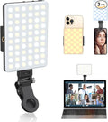 Selfie Light, Phone Light with Front & Back Clip, 60 LED Portable Light with 3 Modes, 5000mAh Rechargeable Video Light for Phone, iPhone, IPad, Laptop, TikTok, Makeup, Live Stream, Vlog(Black) by OLRPT