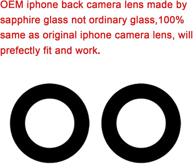 2 Set Back Rear Camera Lens Glass Replacement for iPhone 14 and iPhone 14 Plus with Reparing Toolkit - Image 3