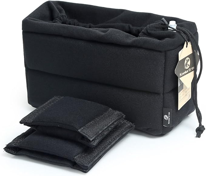 Koolertron Shockproof Camera Photo Bag for SLR TLR Camera Insert Partition Padded Case,Can be Put Directly Into the SLR Camera Bag With Freely Adjustable Compartment by Koolertron