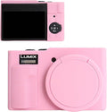 MUZIRI KINOKOO Silicone Case Compatible for Panasonic Lumix DC-ZS99 Digital Camera - Soft Rubber DC-ZS99 Protective Cover with Removable Lens Cover - Anti-Slip & Anti-Scratch-Pink by MUZIRIKINOKOO