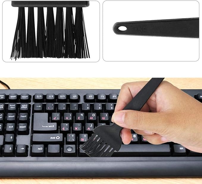 9 in 1 Anti Static Brush Computer Cleaning Kit for Keyboard PC Laptop | 9 nylon anti-static brushes for cleaning keyboards, PCs cameras and electronics without scratching delicate surfaces - Image 5