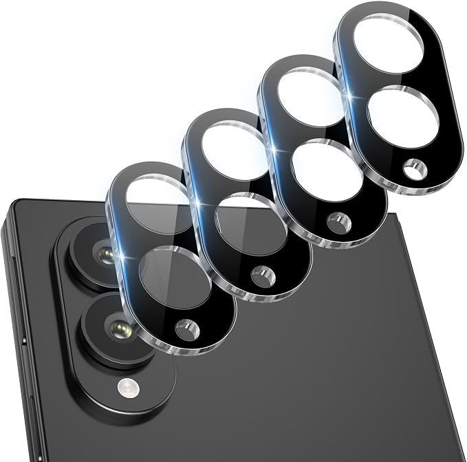 4 Pack Camera Lens Screen Protector Compatible with Samsung Galaxy Z Flod 8 | 9H Tempered Glass Camera Lens Cover Decoration, Case Friendly, High Definition, Scratch-Resistant by MIUOLV
