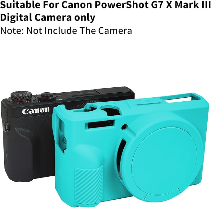 Easy Hood Camera Case Cover for Canon Powershot G7X Mark III Camera(Blue) | With Removable Lens Cover,Soft Silicone Protective Case,Anti-Scratch,Slim Fit,Enhanced Grip,Lightweight Camera Accessories - Image 6