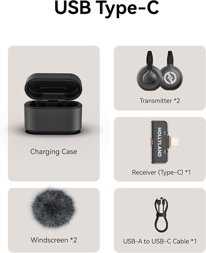 Hollyland Lark M2S Wireless Microphone with USB-C Plug for iPhone 15/16/17 and Android, Titanium Clip, Plug-and-Play, Noise Cancelling, 300m Range, 27H Battery Life for Vlogging, YouTube | 27H Battery Life for Vlogging, 300m Range, USB-C Plug for iPhon... - Image 8