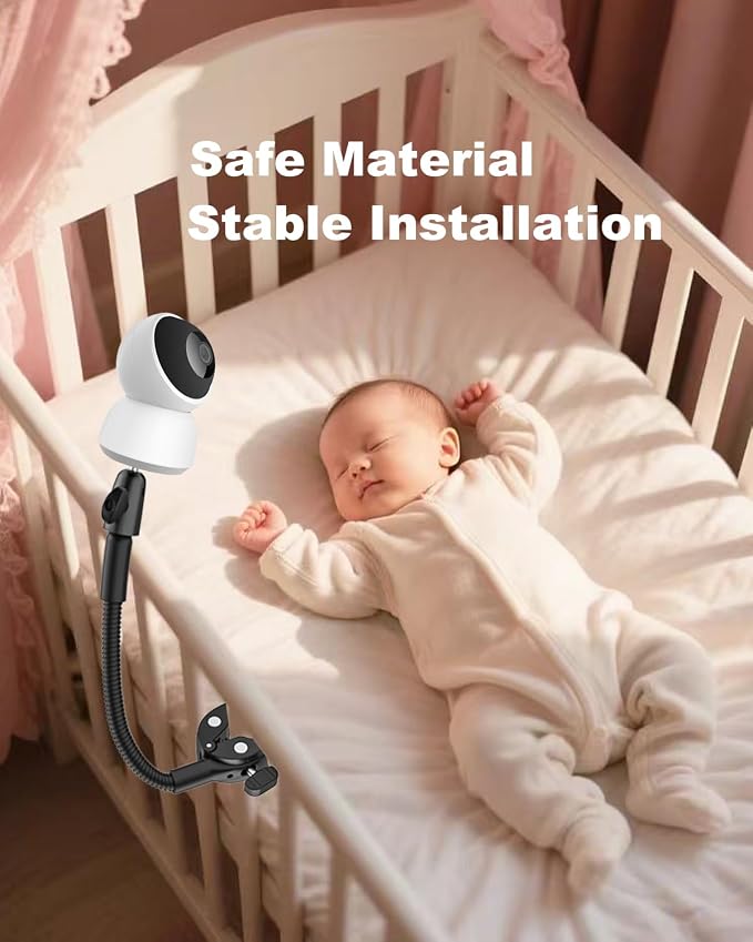 Gooseneck Clamp Camera Mount, Flexible Gopro Clamp Mount Kit | with 1/4“ 3/8" 5/8" Screw, for Handlebar, Desk, Tube, Cross Bar, for GoPro Hero 13, Insta 360, Action Camera, Logitech Webcam - Image 4