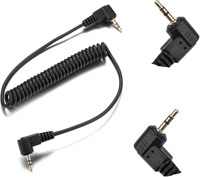 2.5mm-C1 Camera Remote Control Shutter Release Cable for Canon T6i T6S T5 T5i T4i T3i T3 T2i T1i XT XTi XSi SL2/ EOS M 700D 650D 600D 550D 500D 1100D 80D 70D 60D Series by HTBMALL