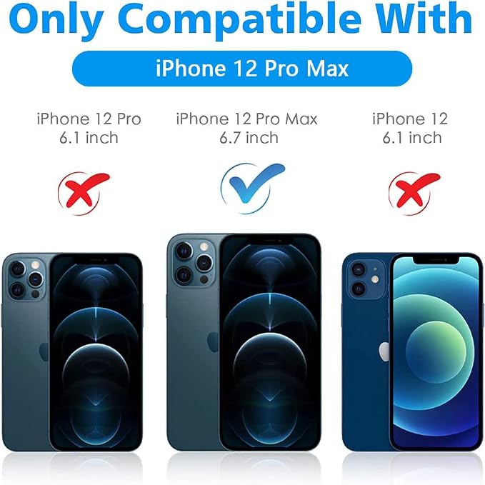 imluckies Camera Lens Protector for iPhone 12 Pro Max 6.7" Tempered Glass, HD Clear & 9H Hardness, Case-Friendly, Scratch Resistant, Easy Installation[3 Pack] - Image 2
