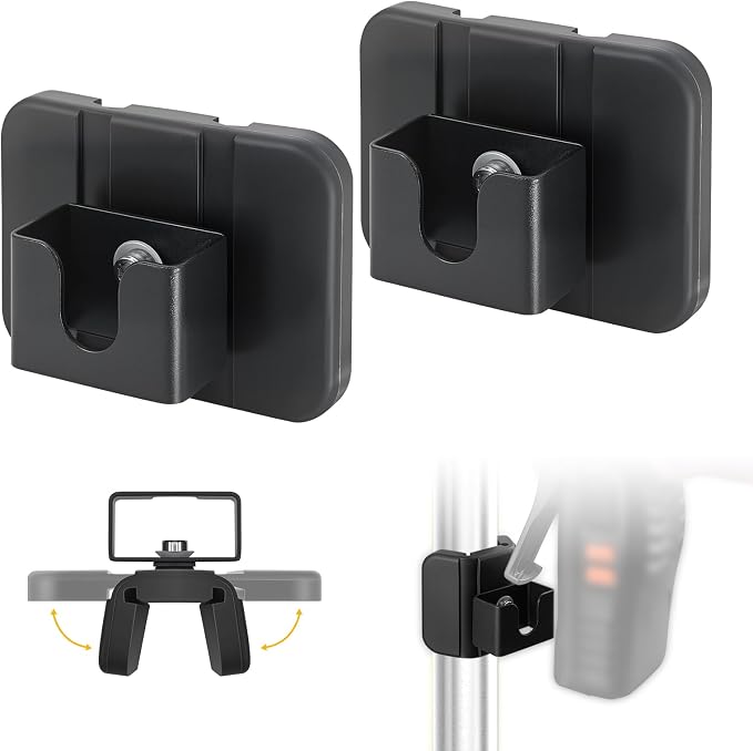 No-Drill Universal Magnetic CB Radio Mic Holder, Flexible Mount with No-Scratch Rubber Magnet Base for Speaker Microphone, Handset, Walkie Talkie, Fits Truck, Golf Cart, UTV, Off-Road Vehicle, 2 Pack by MagitcSee