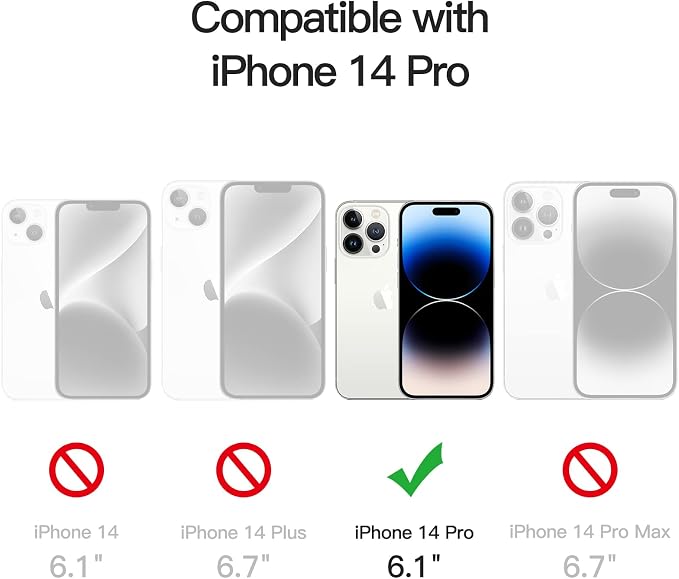 JETech Privacy Screen Protector for iPhone 14 Pro, 2+2 Pack | with Camera Lens Protector, Anti-Glare 9H Tempered Glass, Anti-Spy, Full Coverage, Scratch Resistant, Case-Friendly - Image 3