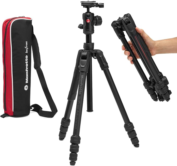Manfrotto Befree Advanced AS, Camera Tripod, Twist Lock, Compatible with Arca-Swiss, Portableand Compact, Alumiium, Travel Tripod Kit, Ball Head, for DSLR, Mirrorless, Camera Accessories by Unknown