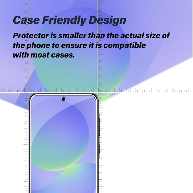 BIGFACE Galaxy A36 Tempered Glass Screen Protector + Camera Lens Protector [2 + 2 Pack][Case Friendly][Anti-Scratch][Ultrasonic Fingerprint Unlock] HD Protective Film for Samsung Galaxy A36 - Image 5