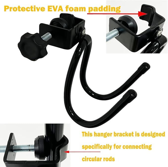 Pmsanzay Mic Microphone Stand Tambourine Hanger, Headphone Headset Holder Clip Stand, Easy to fit on Music or Microphone Stand for Tambourine, Cowbell, Headphones - Keep Tambourine Within Reach. - Image 2