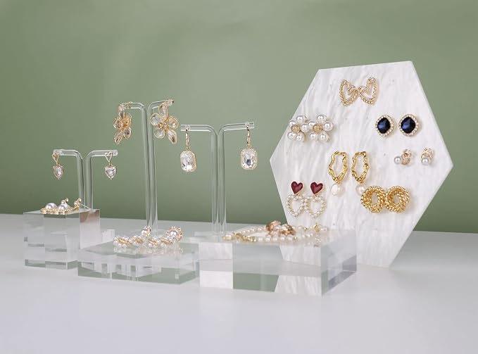 3pcs acrylic T bar earring display stand for show, retail hanging earring holder for online business, transparent jewelry Photography Props【Acrylic Earring T Stand-3pcs 】 - Image 7