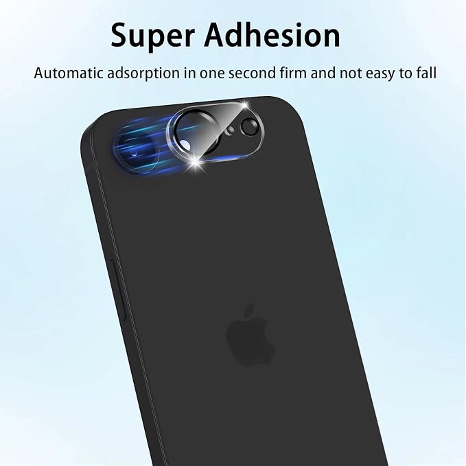 (3 Pack) Camera Lens Protector for iPhone 17e / iPhone 16e, Anti Scratch, Bubble Free,Tempered Glass Screen Protecto - Image 5