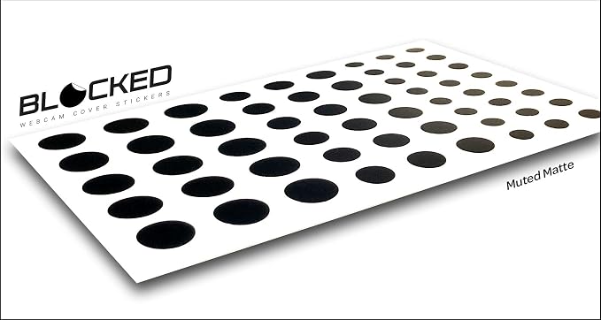 The Original Vinyl Webcam Cover Stickers | Restickable & Stackable Privacy Covers | for All Camera-endable Devices | 3-Sizes | 57 Black (Muted Matte) - Image 3