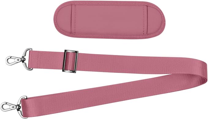 MOSISO 56 inch Shoulder Strap, Adjustable Soft Universal Non-Slip Strap | Thick Replacement Strap, Fit Padded with Metal Swivel Hooks for Laptop Shoulder Bag/Laptop Messenger Bag, Dusty Rose - Image 5
