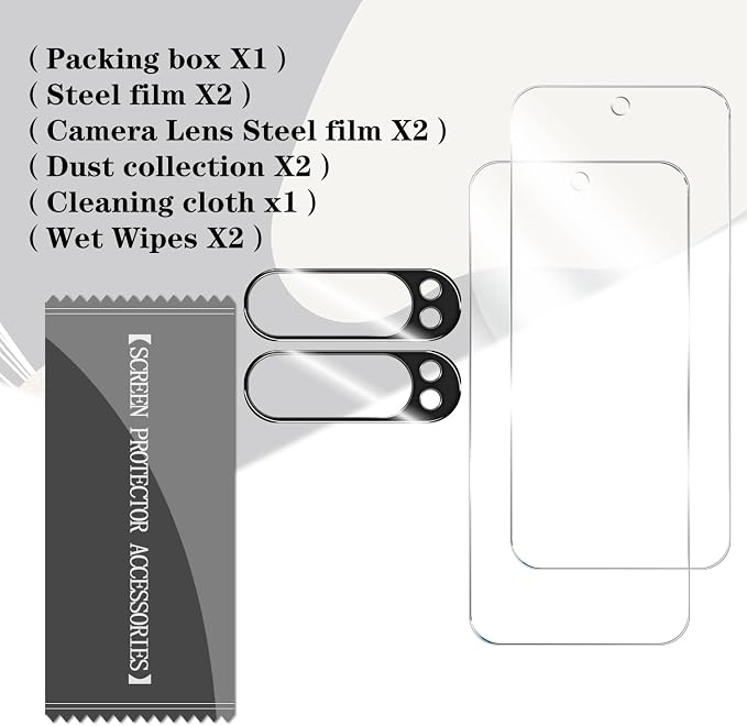 BIGFACE for Pixel 9 Pro Tempered Glass Screen Protector + Camera Lens Protector [ 2 + 2 Pack ][Ultrasonic Fingerprint Unlock] [Anti-Scratch] [Case Friendly] Clear HD Protective Film for Pixel 9 Pro 5G - Image 7
