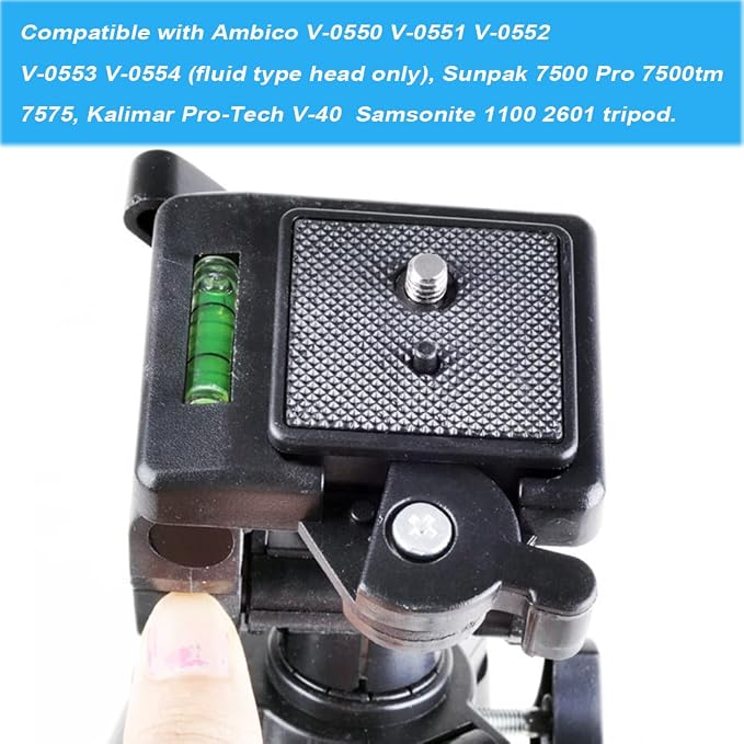 2 Pack 41mm and 43mm Tripod Quick Release Plate Camera Mounting Adapter, 2 Sizes QR Plate Camera Tripod Ball Head Parts Replacement Compatible with Ambico Sunpak Kalimar Zomei Tripod Mount - Image 4