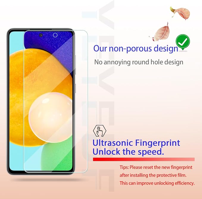 Galaxy A52 HD Clear Tempered Glass Screen Protector + Camera Lens Protectors, [2+2 Pack] [3D Glass] [Anti-Glare] [Bubble-Free] Screen Protector Glass For Samsung Galaxy A52 5G - Image 4