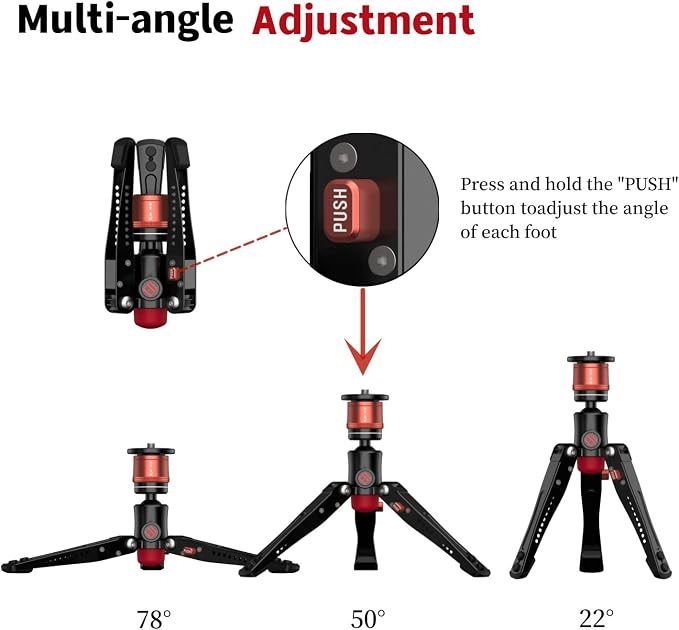 IFOOTAGE Cobra 3 Base,Monopod Base,Portable Tabletop Mini Tripod Mount with 360° Degree Rotatable Ball-Head,Quick Release Platform,Compatibility Cobra 2,Max Load 17.6 lbs - Image 4