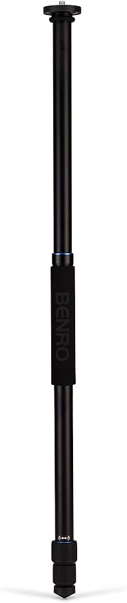 Benro Mach3 Aluminum Series 2 Tripod, 3 Section, Twist Lock Legs, Monopod Conversion, Twist Lock Legs, 15.2" Maximum Height, 26.5 lb. Load Capacity- Black (TMA27A) | Includes spiked feet, short column and case for travel, stability and storage - Image 4