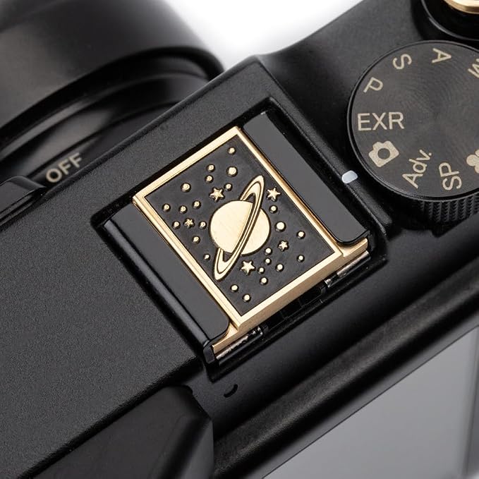 Camera Metal Hot Shoe Cover Protector Cap for Nikon z30/z50/d810/d610 for Fujifilm X-T4 X-T30 X-T200 X-Pro3 X-Pro2 X-E4 X-A7 X-A5 (Brass Universe Cover) - Image 4