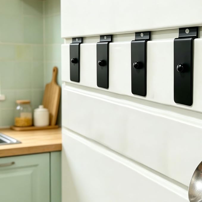12Pcs Utility Hooks, Heavy Duty Black Metal Slatwall Hooks, Slatwall Accessories for Kitchen Peg Board, Panel Wall Hangers, Gridwall Hooks for Commercial Office Display Picture Photo Painting - Image 9