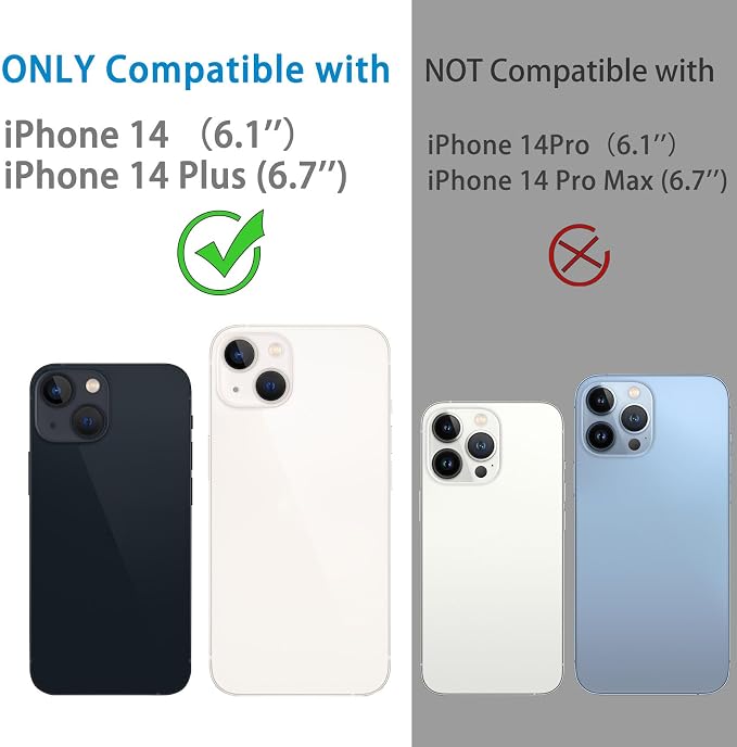 for iPhone 14 and iPhone 14 Plus Camera Lens Protector, Bling 3D Rhinestone Sparkle Diamond 9H Tempered Glass Camera Cover Anti Scratch Shockproof Lens Screen Full Protective Cover,Blue - Image 2