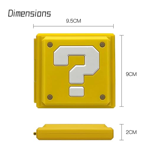 doepeBAE Game Card Case for Nintendo Switch,Portable Game Card Holder,Hard Shell Storage Case,Large Capacity Switch Card Organizer with 12 Card Slots (Q Yellow) - Image 2
