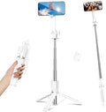 Sensyne 53" Selfie Stick for Phone, Extendable Travel Tripod with Detachable Remote for Photography, Selfies, Compatible with All Cell Phones, White by sensyne