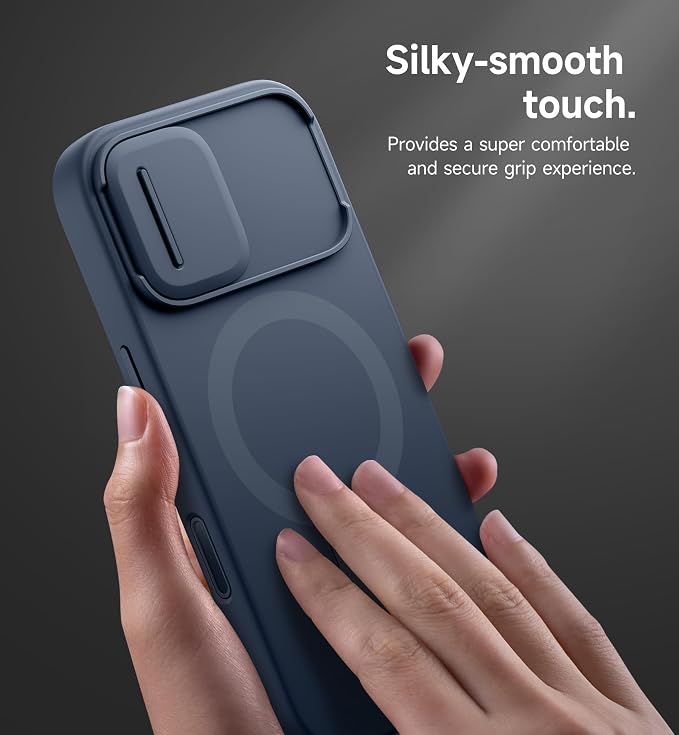 SURITCH for iPhone 17 Case with Camera Control Cover, Camera Slide Cover and Adjustable Kickstand, Compatible with MagSafe, Shockproof Bumper Protective Cases 6.3 Inch, Blue - Image 8