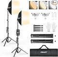 EMART Softbox Lighting Kit 135W 16"x16" Softbox for Photography Light 2Pack | 3000K-6500K LED Bulbs with Remote, 65" Tripod, Professional Photography Lighting for Studio Lights, Portrait, Video Recording by EMART