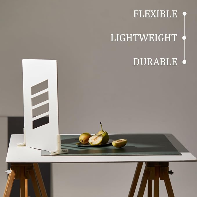 12 x 16 in Photography Shadow Boards, 6 PVC Panels, 4 T-Stands | Create Dimensional Window Shadows for Food, Jewelry, Flat Lays and Product Photos - Image 7