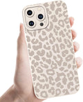 Cute Cheetah Print Phone Case for iPhone 14 Pro Max White Luxury Leopard Case 6.7", Aesthetic Pattern Design Cover Full Camera Lens Protective Shockproof Soft Slim TPU Funda for Women Girls by Unknown