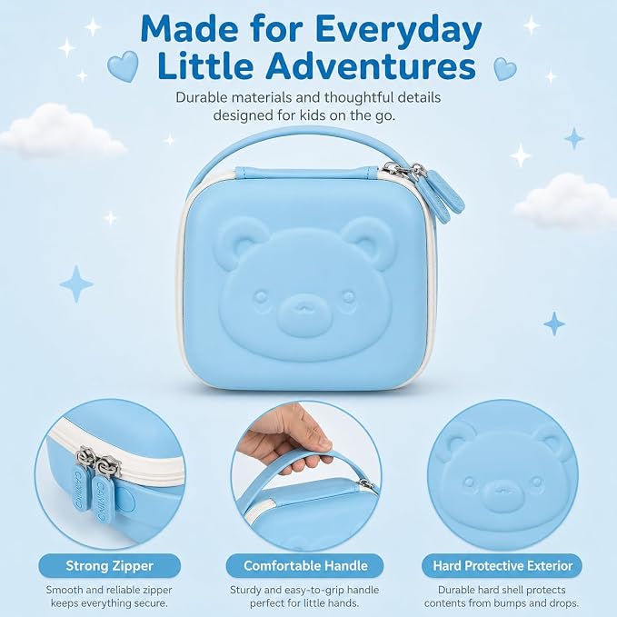 PAIYULE Kids Instant Print Camera Case for ESOXOFFORE for Dylanto | Hard Shell,Mesh Pocket,Wrist Strap,for Gofunly,for GREENKINDER,for DUDUDRAGON,for Zostuic,for Careenoah (Box Only)SkyBlue - Image 3