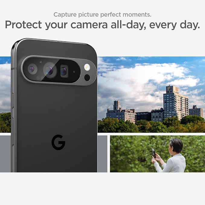 Spigen Glas.tR EZ FIT Optik Camera Lens Protector for Pixel 9 Pro | GlasTR EZ Fit Optik, 9H+ Tempered glass, Scratch resistant, Original photo quality, Auto-align tray, Case-friendly, 2Pack - Image 3