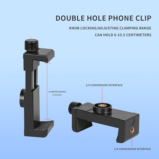 Magic Arm with Clamp, Long Articulating Arm Camera Mount, Adjustable Phone Mount Holder 360° Rotation, Mic Arm for Microphone, LED Lights, for Phone, Tripod, Desk, Table - Image 3