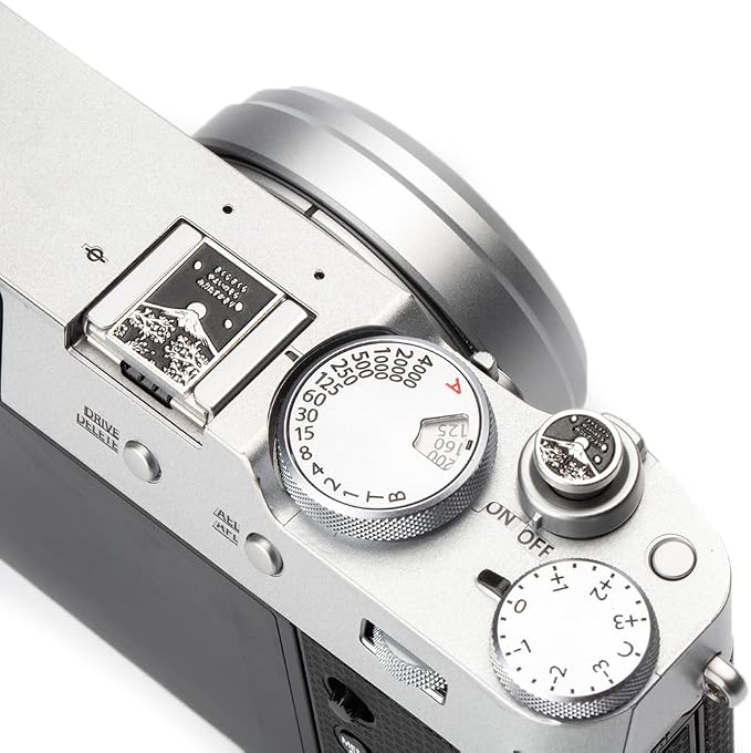 Falling Cherry Blossoms Camera Metal Hot Shoe Cover Shutter Button Set for Fujifilm x100vi xpro1 xt50 xt30 xt20 for Nikon (Aluminum Alloy-Set) - Image 3