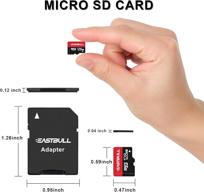 (Not 128G) 128MB 10-Pack of Micro SD Card Full HD Video UHS-I, U1, Class 10 | EASTBULL 90MB/s SD Memory Cards 128M SD Cards Pack for Surveillance Security Cam (10PCS, 2 Adapters) - Image 4