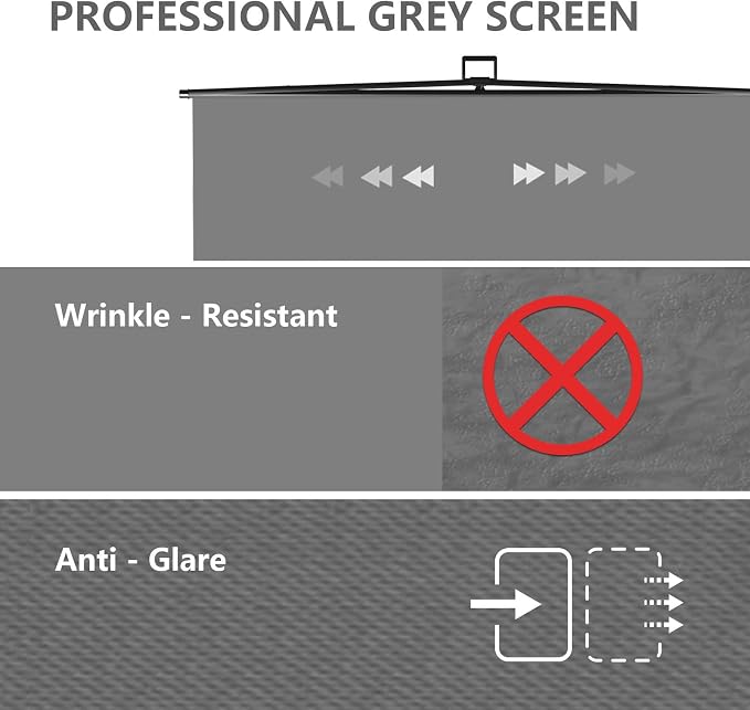 【Easy Set-Up】 RAUBAY 59.8 x 82.7in Collapsible Gray Backdrop Screen | Portable Retractable Panel Photo Grey Background with Stand for Video Conference, Photographic Studio, Streaming - Image 3