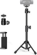 InnoGear Webcam Tripod, Extendable Webcam Stand for Desk with Phone Holder | for Logitech C922 C930e C920S C920 C615 C960 C920x BRIO 4K NexiGo N60, Crisy, Jitter-Free Video, Adjustable Height and Angle by InnoGear