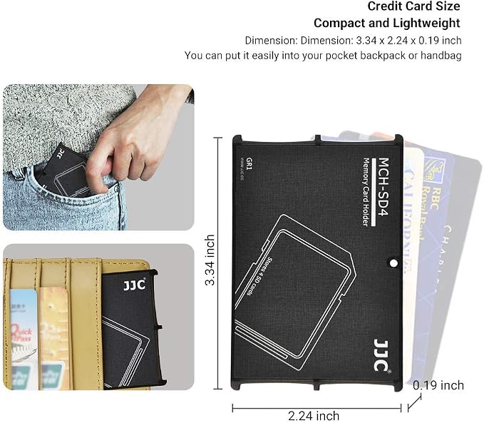 4 Slot SD Card Holder Case Storage Organizer, Slim Ultra-Thin SDHC SDXC Box | Lightweight Ultra-Thin Credit Card Size Container Storage Case fit 4 SD SDHC SDXC Cards - Image 6