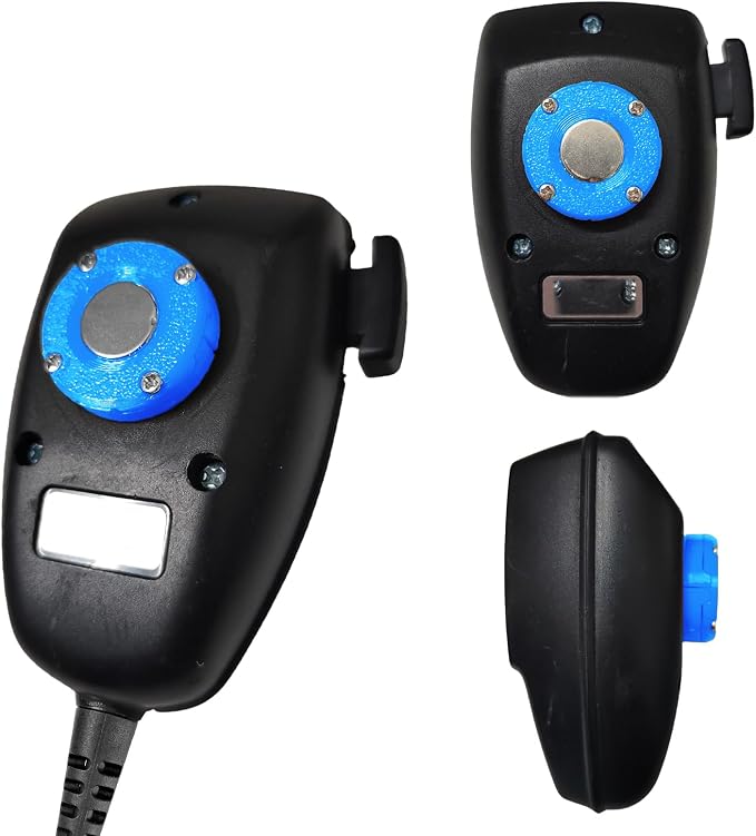 CB Mic Holder | Magnetic Mobile Radio Mic Car Mount Holder | CB Mic Hanger | for Motorola PMMN4090 HMN3596A HLN9073 RMN5052A Kenwood KMC-30 KMC-32 KMC-35 KMC-36 | with Adhesive Back (Blue) - Image 4