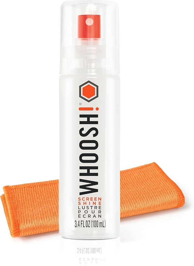 WHOOSH! Screen Shine Go XL – Screen Cleaner Kit, Set of 12, 3.4 fl oz | Includes 12 – 6x6" Microfiber Cloths, Sleek Bottles for Home & Travel, For Car, Computer & Eyeglasses, For Bulk/Business Use - Image 2